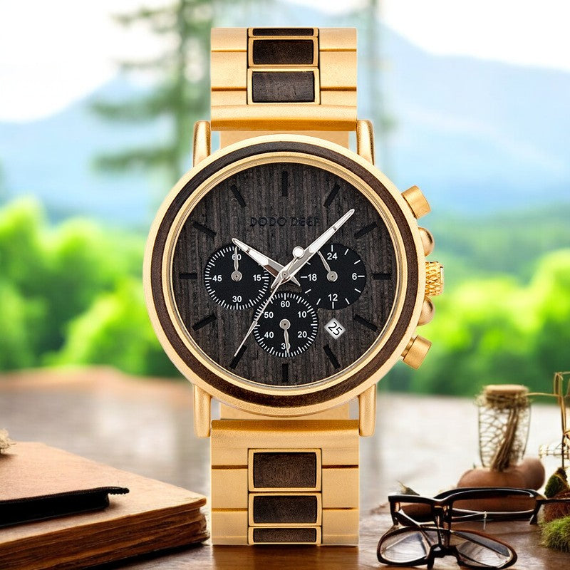 OAK & STEEL TIMEPIECE
