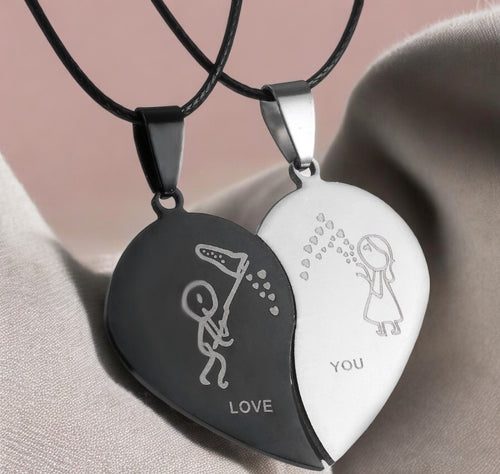 LOVE YOU PENDANTS COUPLE NECKLACE