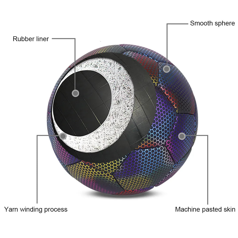 Machine Stitched Football Reflective Luminous Football