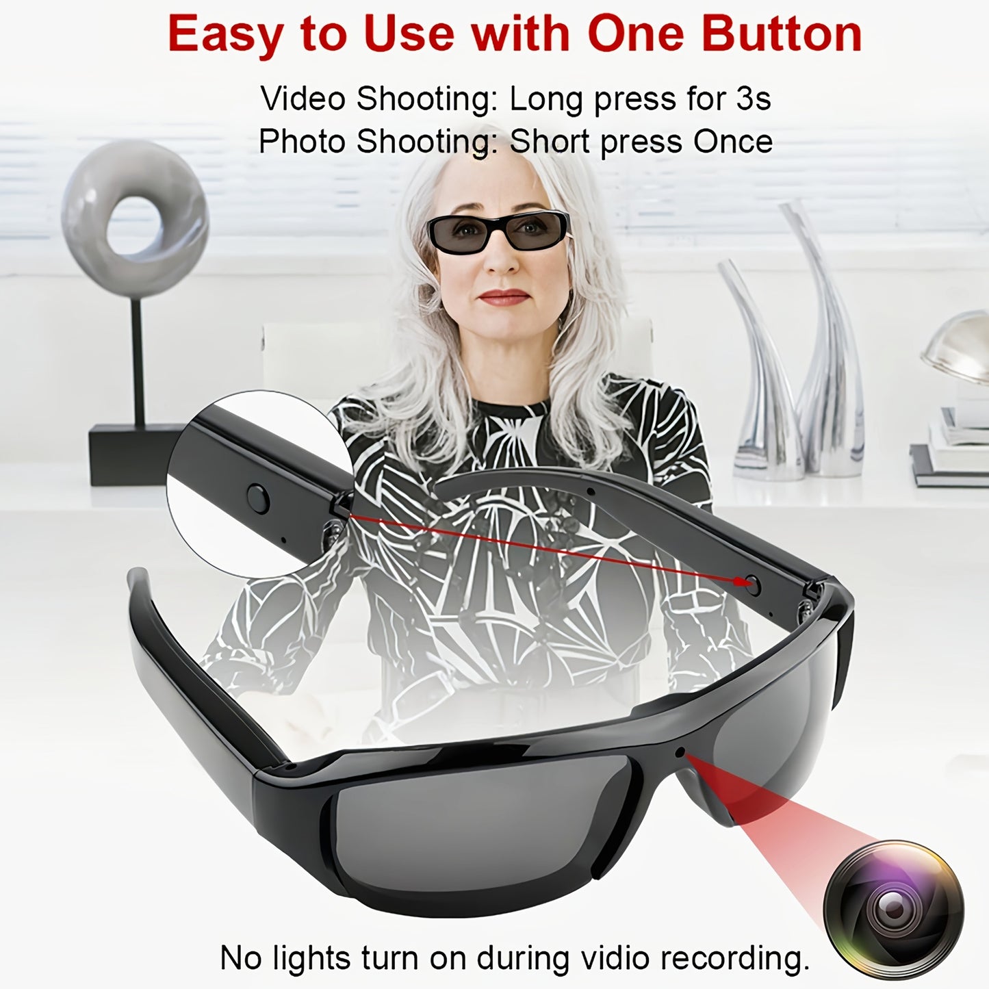1080P CAMERA GLASSES – HD SPY GLASSES