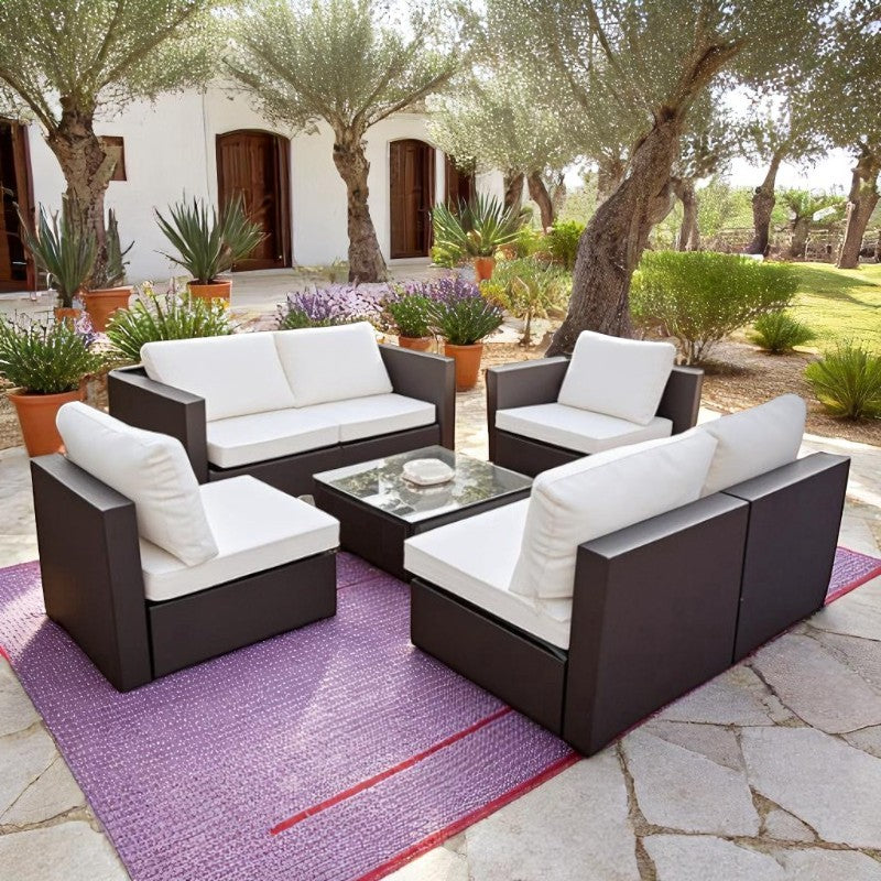 RATTAN GARDEN LOUNGE SET
