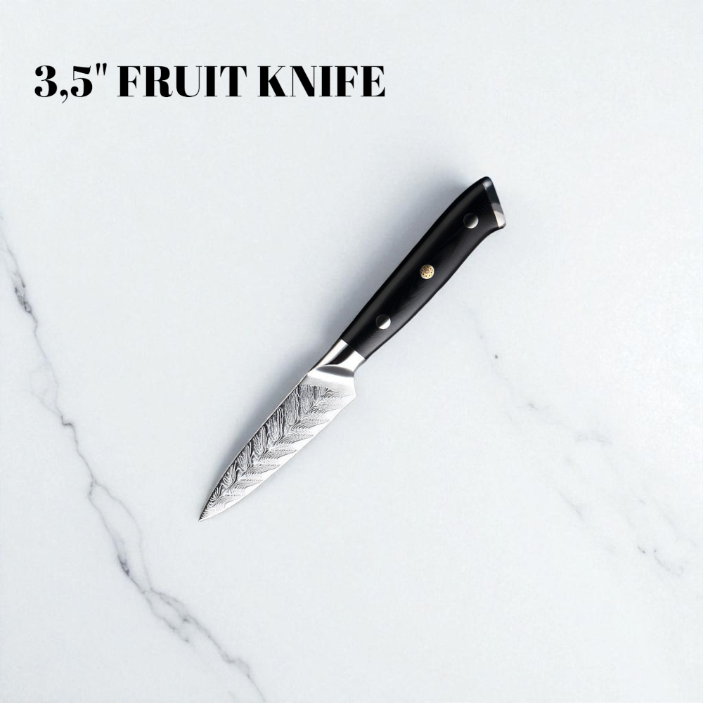 PROFESSIONAL DAMASCUS KITCHEN KNIFE SET – FISH BONE PATTERN