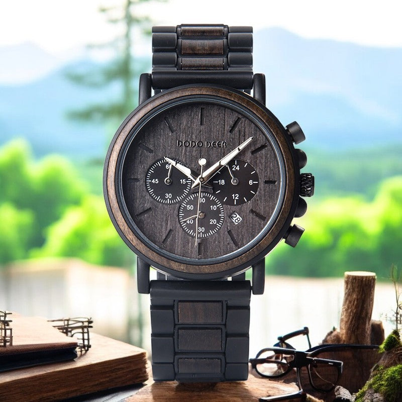 OAK & STEEL TIMEPIECE