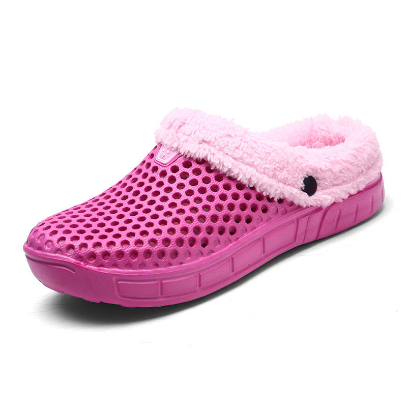 FUZZY PLUSH GARDEN CLOGS