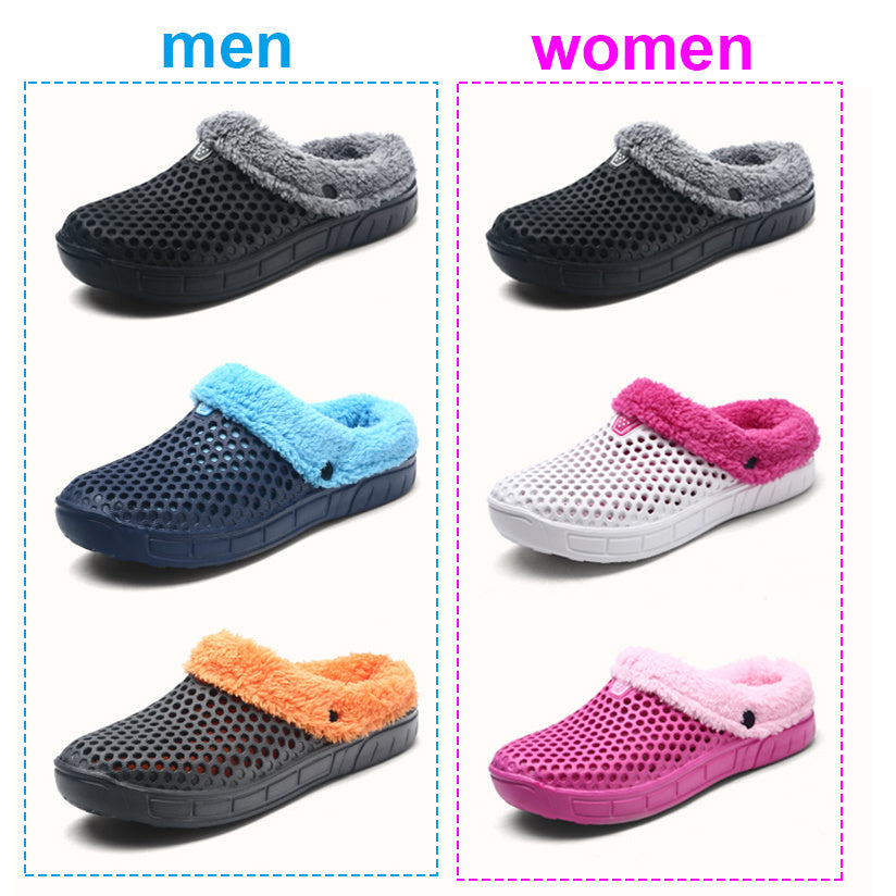 FUZZY PLUSH GARDEN CLOGS