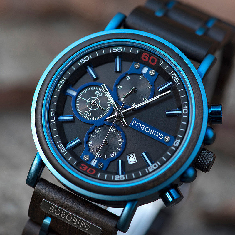 WOODEN MEN'S CHRONOGRAPH WATCH