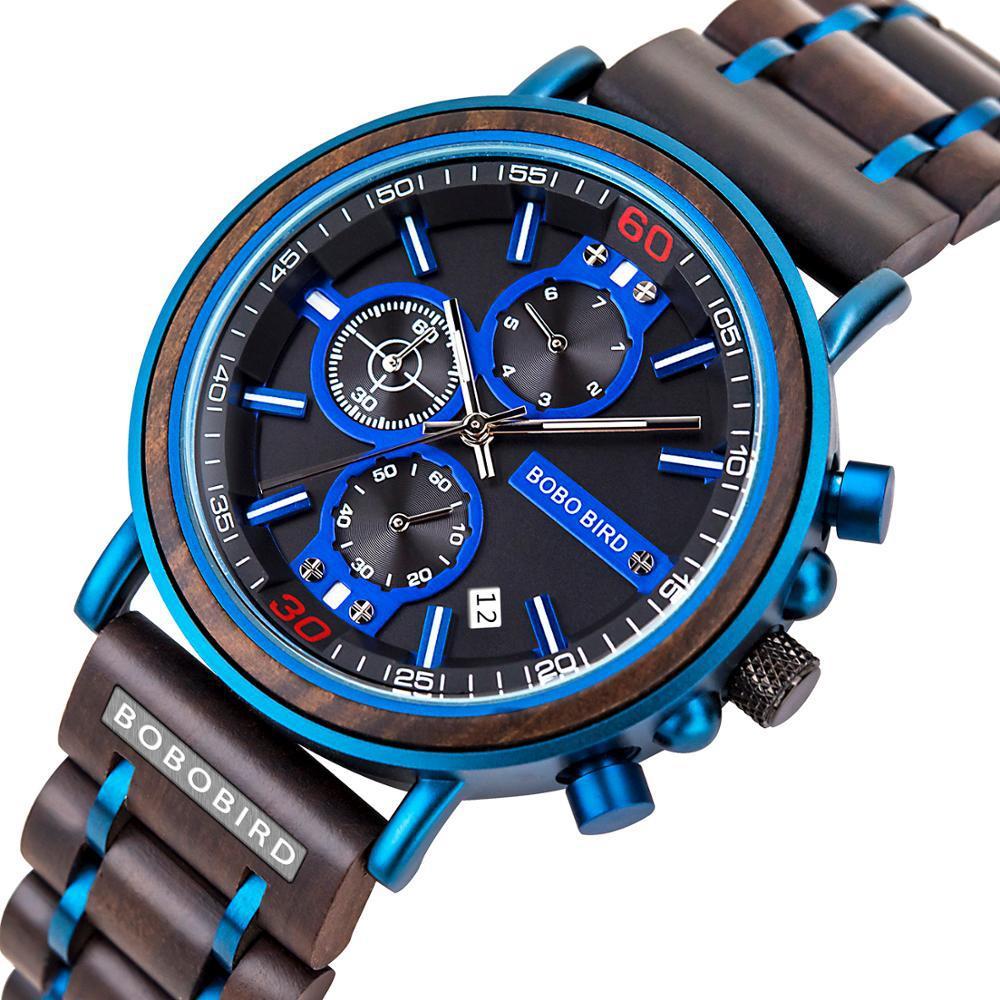 WOODEN MEN'S CHRONOGRAPH WATCH