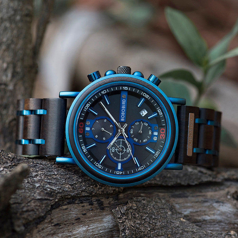 WOODEN MEN'S CHRONOGRAPH WATCH