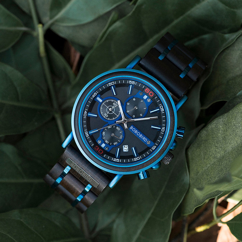 WOODEN MEN'S CHRONOGRAPH WATCH