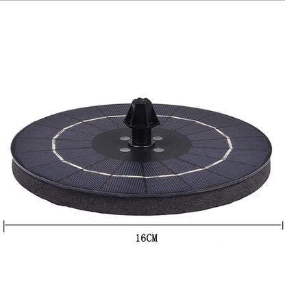 Solar panel with a black central component on a white background, showing dimensions.