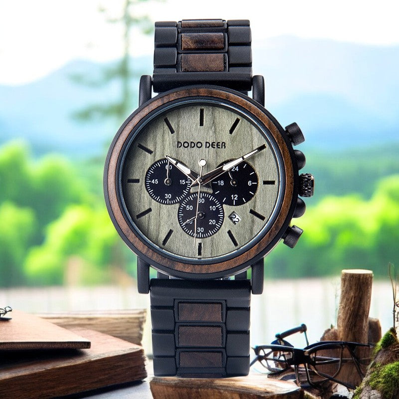 OAK & STEEL TIMEPIECE