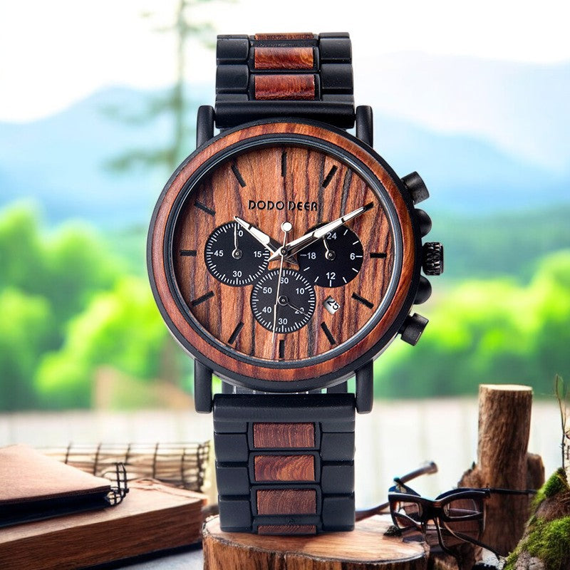 OAK & STEEL TIMEPIECE