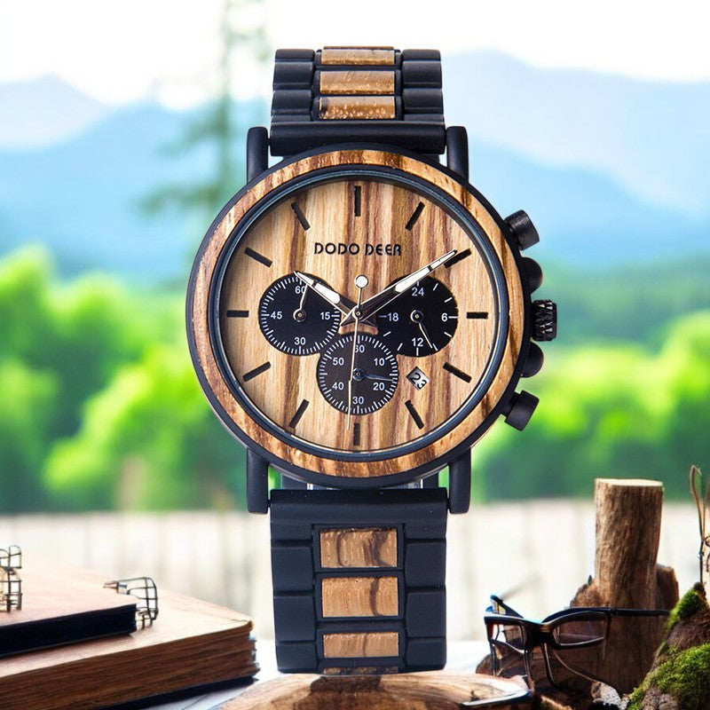 OAK & STEEL TIMEPIECE