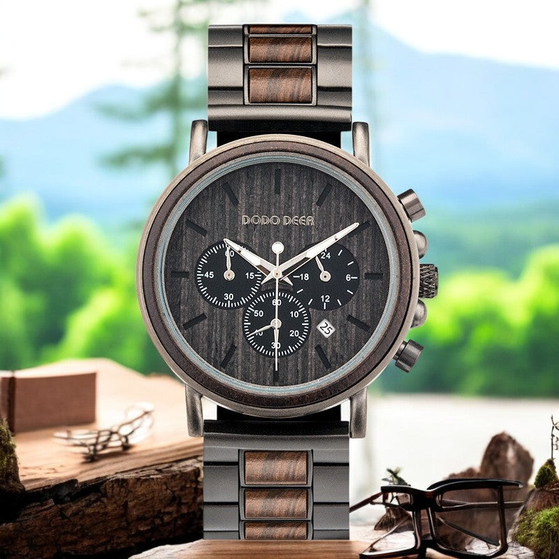 OAK & STEEL TIMEPIECE