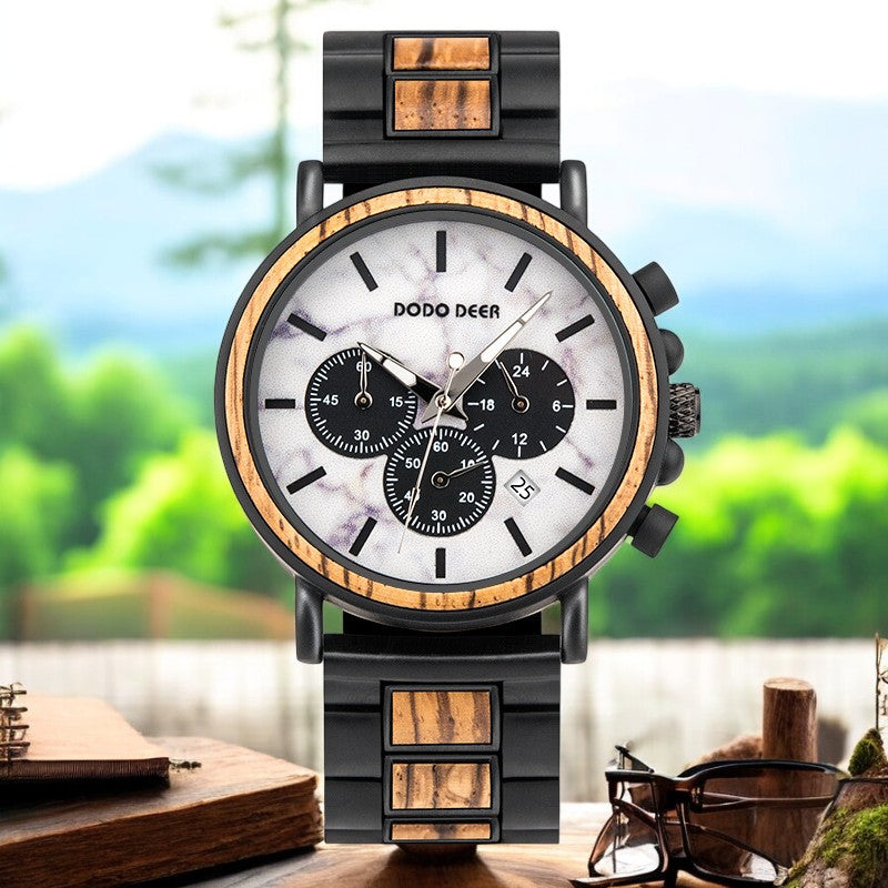 OAK & STEEL TIMEPIECE