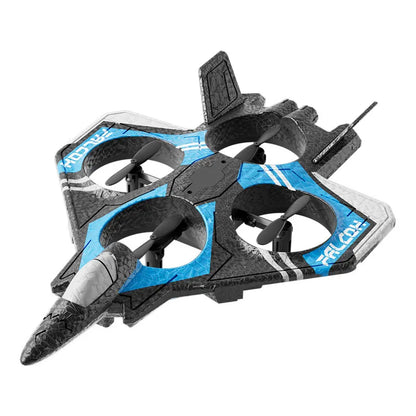 Black and blue drone with 'Falcon' branding on a white background