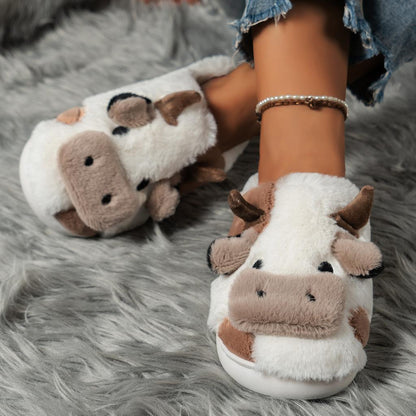 FLUFFY COW SLIPPERS
