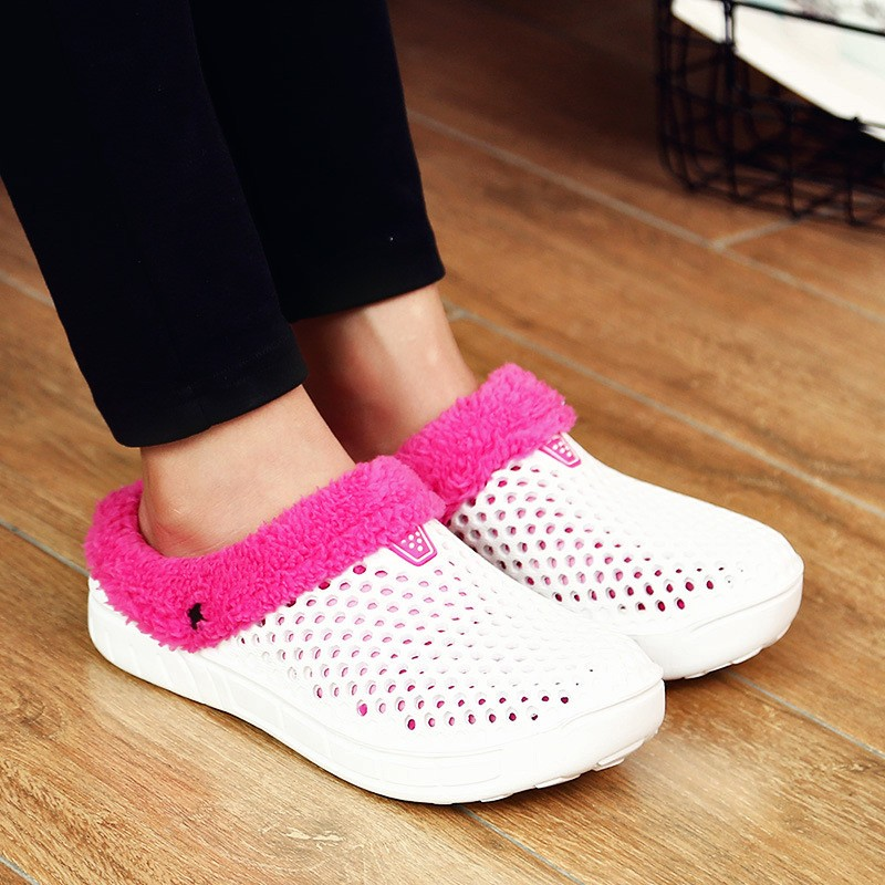 FUZZY PLUSH GARDEN CLOGS
