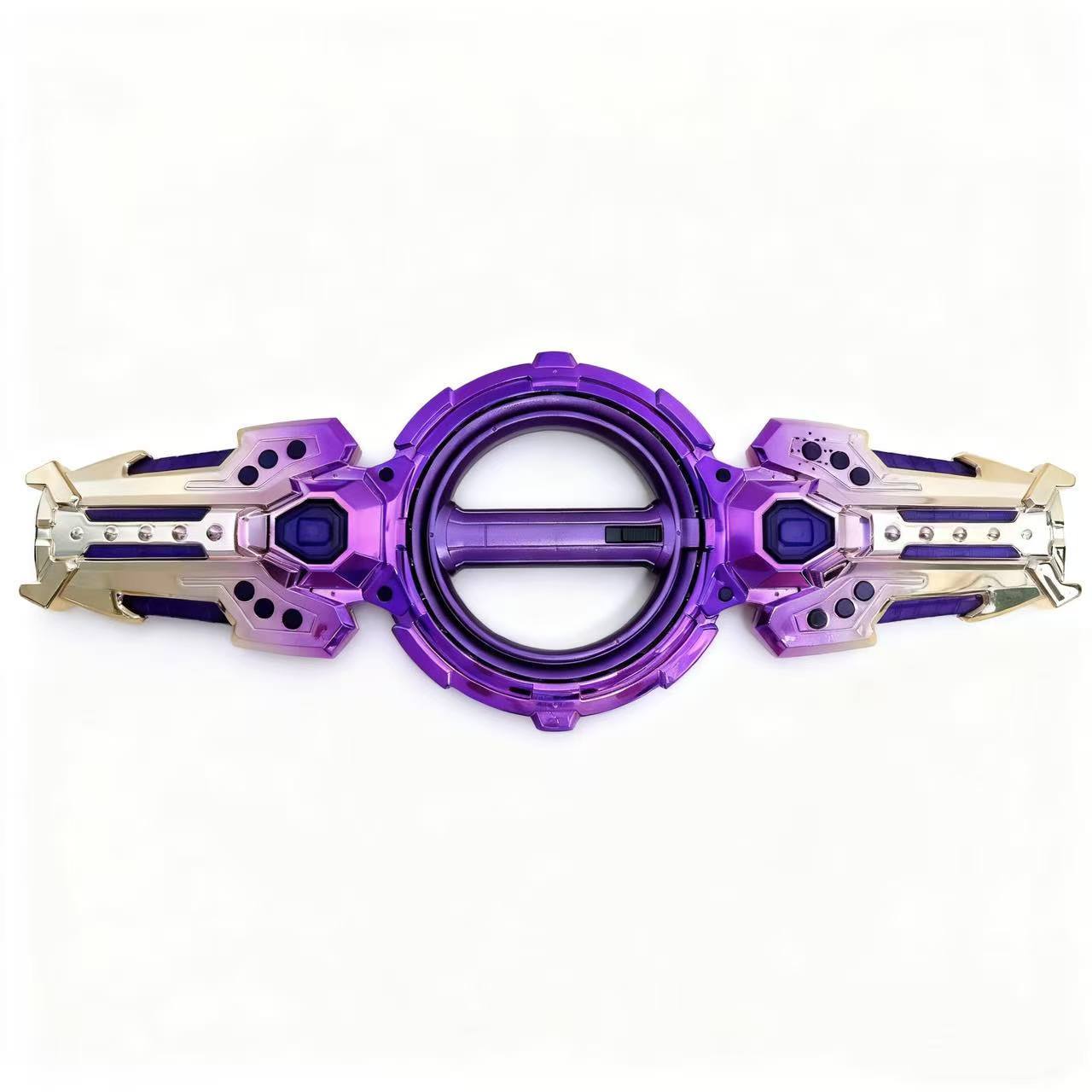 Purple and gold futuristic weapon on a white background
