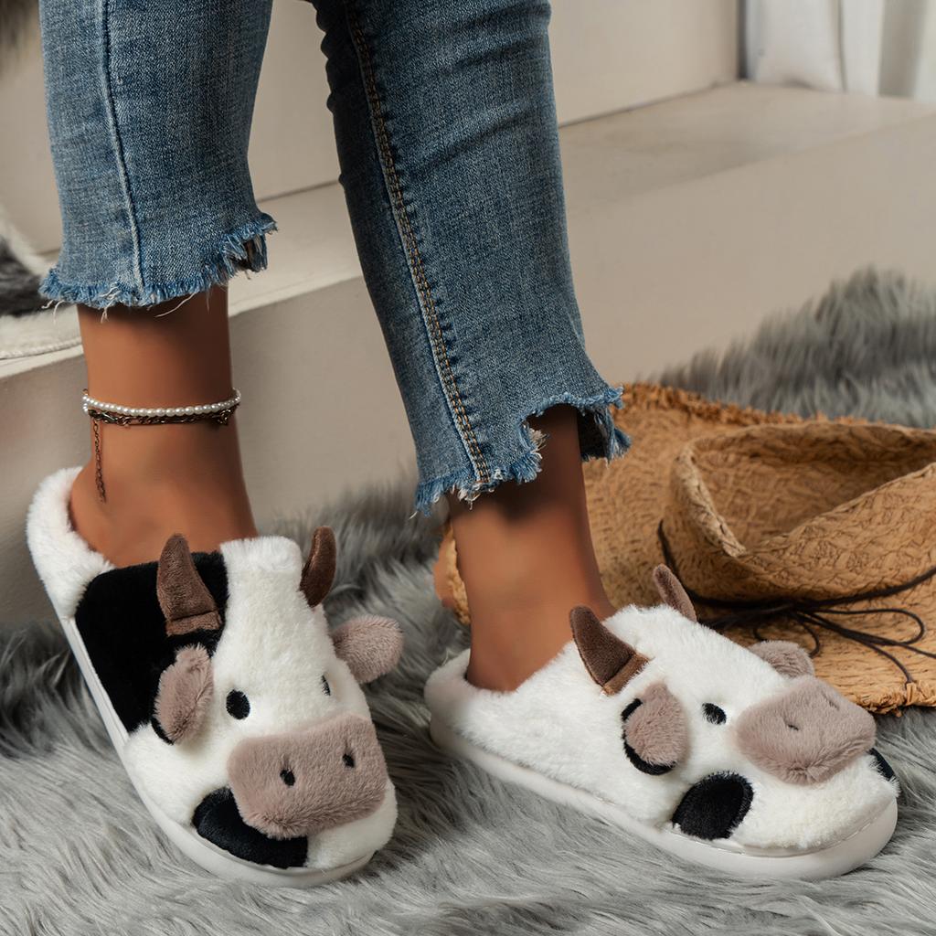 FLUFFY COW SLIPPERS