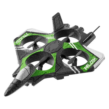 Green and black drone with 'Falcon' branding on a white background