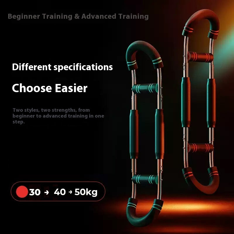 Two exercise ladders with different specifications on a dark background