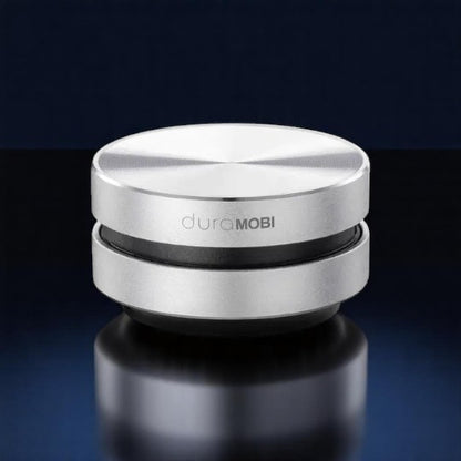 A compact and sleek black mini bone conduction speaker with the brand name 'DURAMOBI' visible on the top surface.