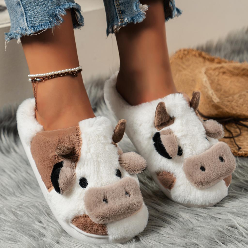 FLUFFY COW SLIPPERS