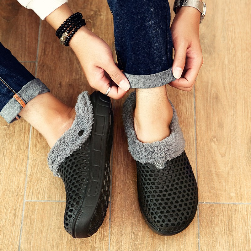 FUZZY PLUSH GARDEN CLOGS