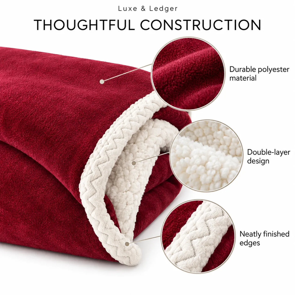 DOUBLE-LAYER THICK FLEECE BLANKET