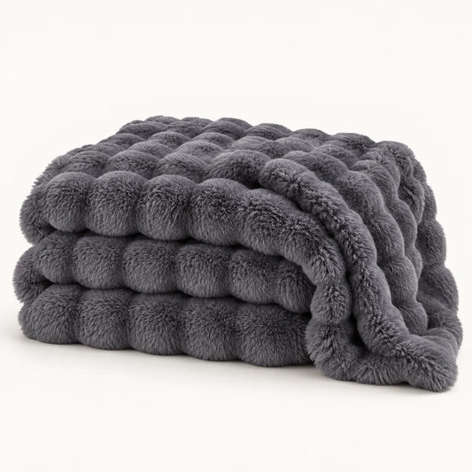RABBIT BUBBLE VELVET BLANKET