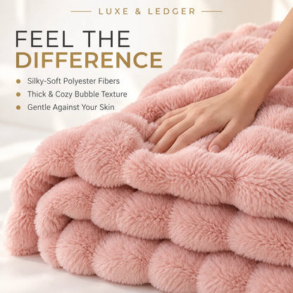 RABBIT BUBBLE VELVET BLANKET