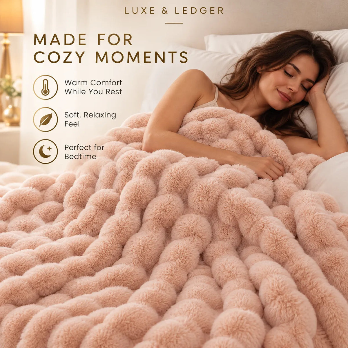 RABBIT BUBBLE VELVET BLANKET