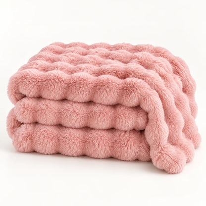 RABBIT BUBBLE VELVET BLANKET