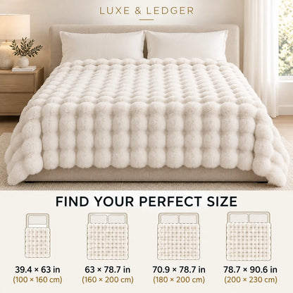 RABBIT BUBBLE VELVET BLANKET