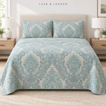 DOUBLE-SIDED PURE COTTON BEDSPREAD SET