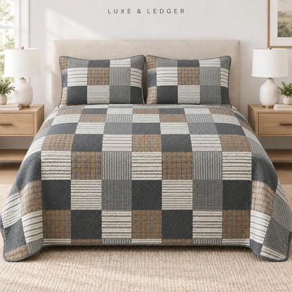 DOUBLE-SIDED PURE COTTON BEDSPREAD SET