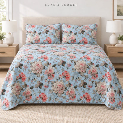 DOUBLE-SIDED PURE COTTON BEDSPREAD SET