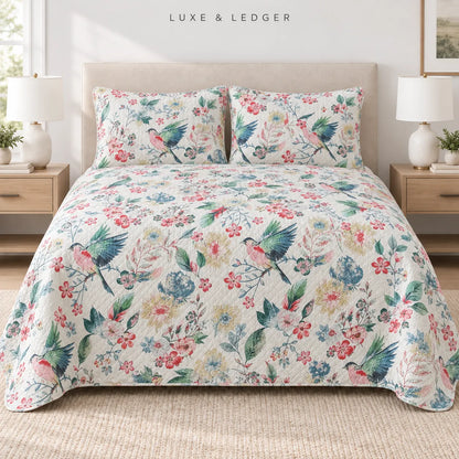 DOUBLE-SIDED PURE COTTON BEDSPREAD SET