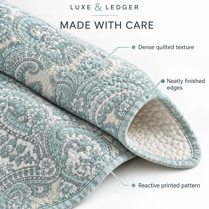 DOUBLE-SIDED PURE COTTON BEDSPREAD SET