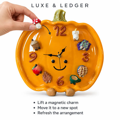 PUMPKIN CHARM MAGNETIC CLOCK