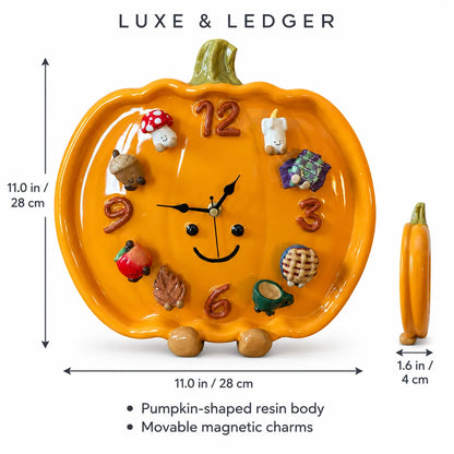 PUMPKIN CHARM MAGNETIC CLOCK