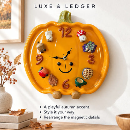 PUMPKIN CHARM MAGNETIC CLOCK