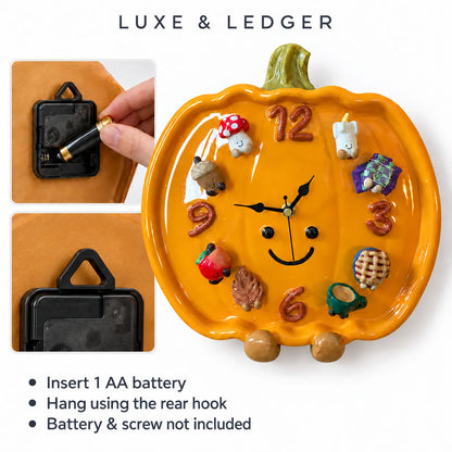 PUMPKIN CHARM MAGNETIC CLOCK