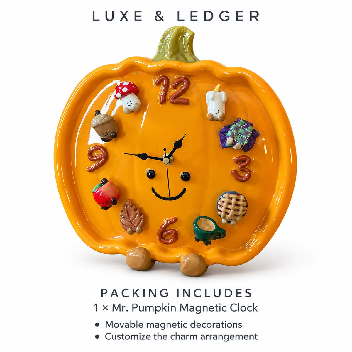 PUMPKIN CHARM MAGNETIC CLOCK