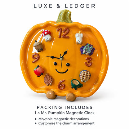 PUMPKIN CHARM MAGNETIC CLOCK