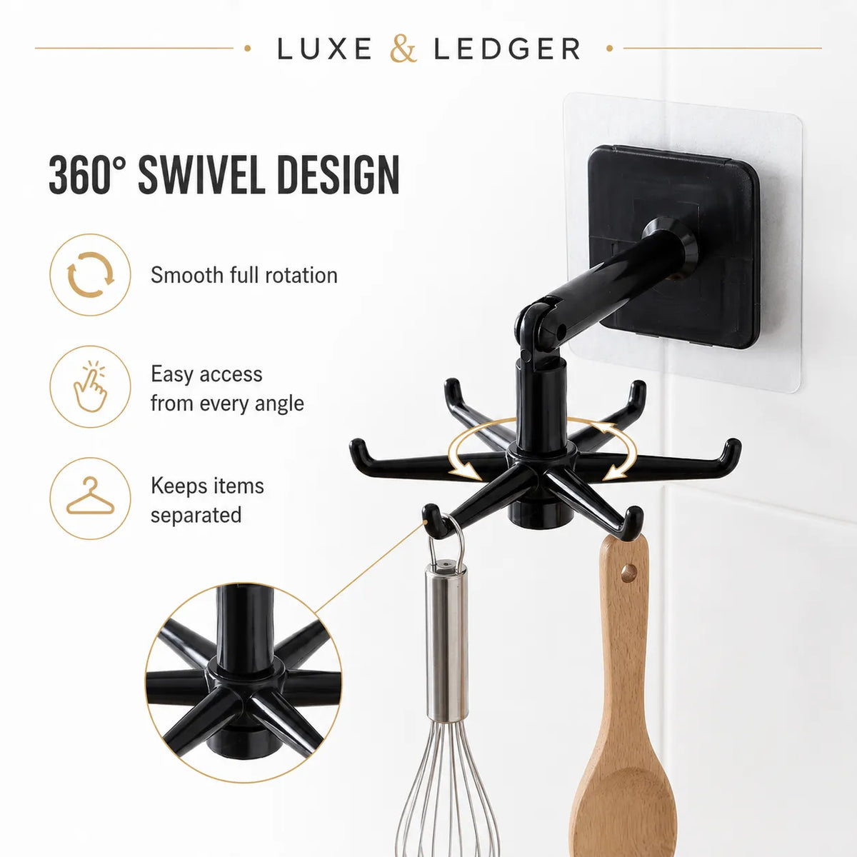 SWIVEL HOOK STORAGE RACK