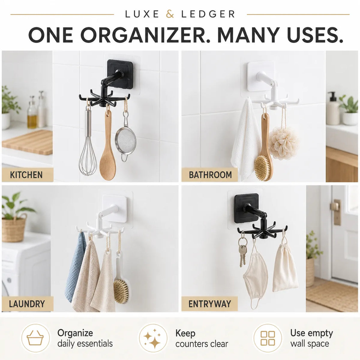 SWIVEL HOOK STORAGE RACK