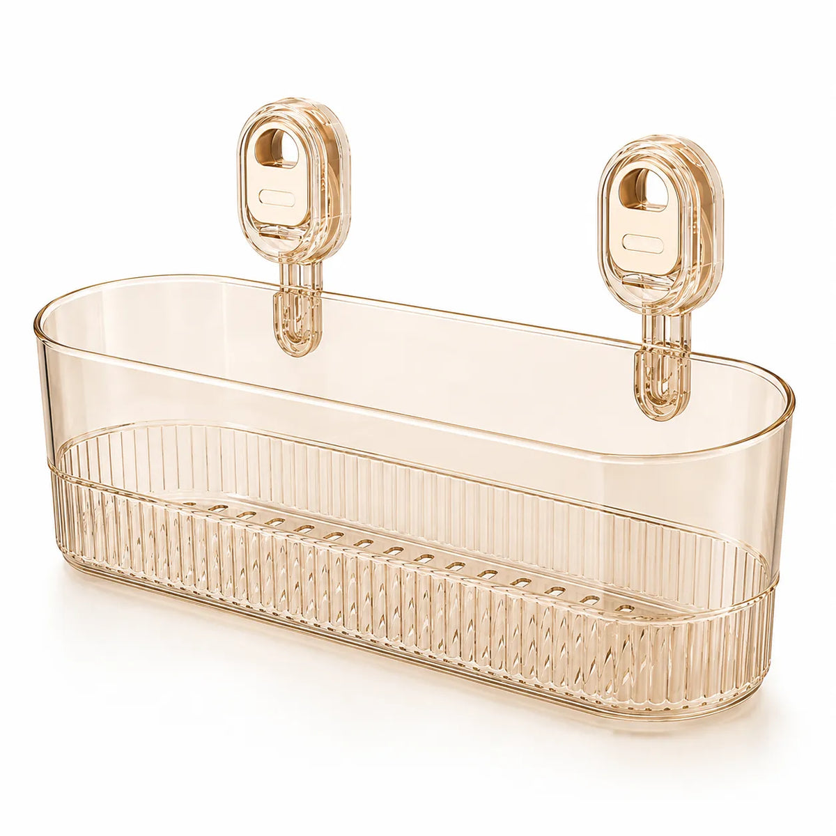Crystal Wall Organizer — clear the clutter: before and after, more usable counter space, accessible within easy reach, eliminate hidden corner organization