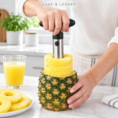 STAINLESS STEEL PINEAPPLE SLICER & PEELER